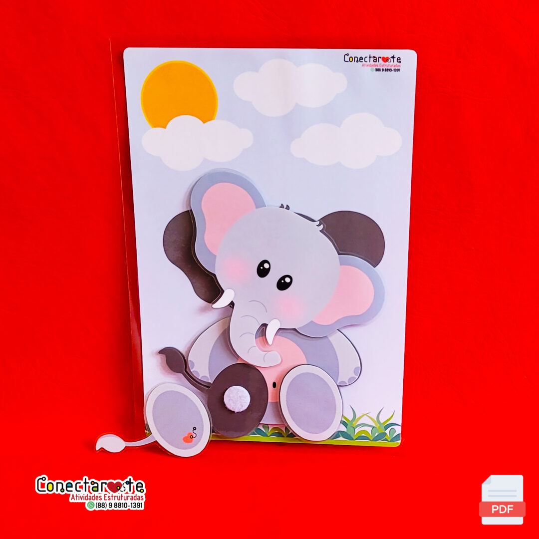 Quebra-cabeça Elefante (PDF)